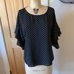 Vince Camuto Fluttery Short Sleeve Blouse